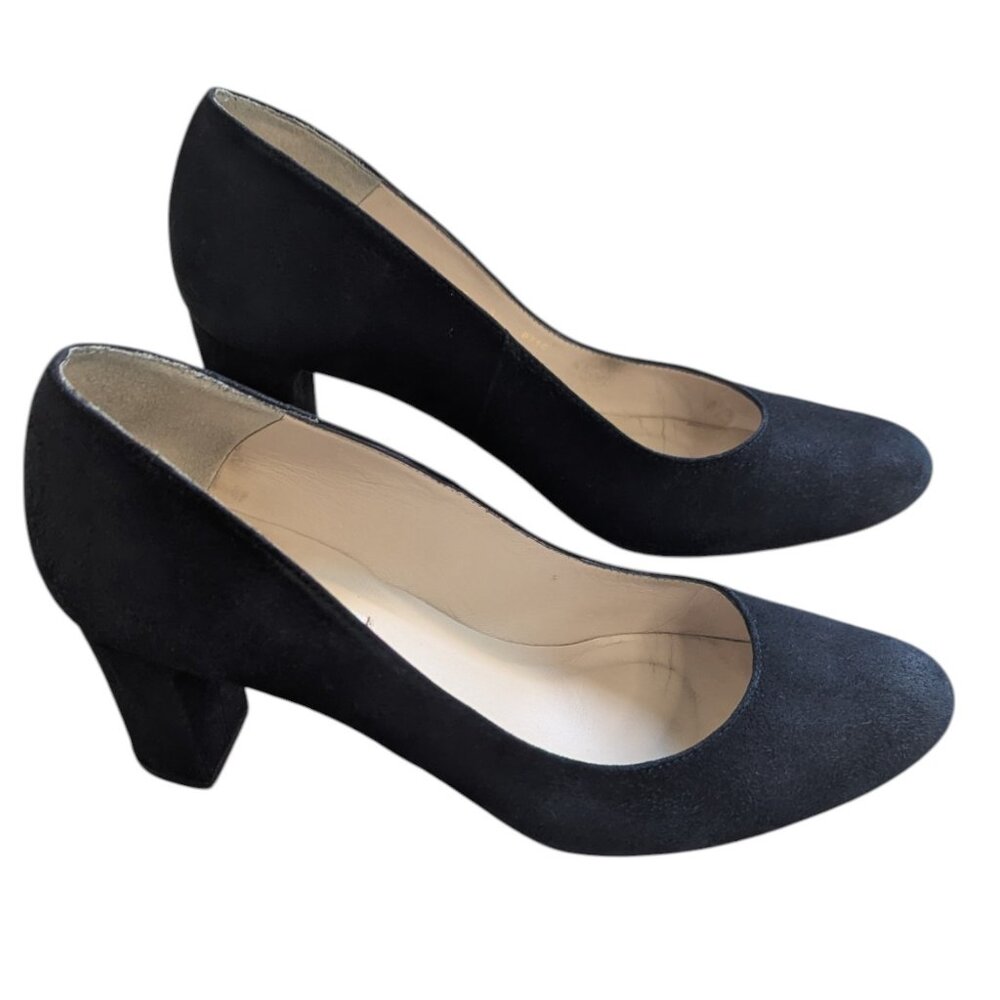 LK Bennett Black Suede Block Heel Pumps – EU 37 (US 6.5)